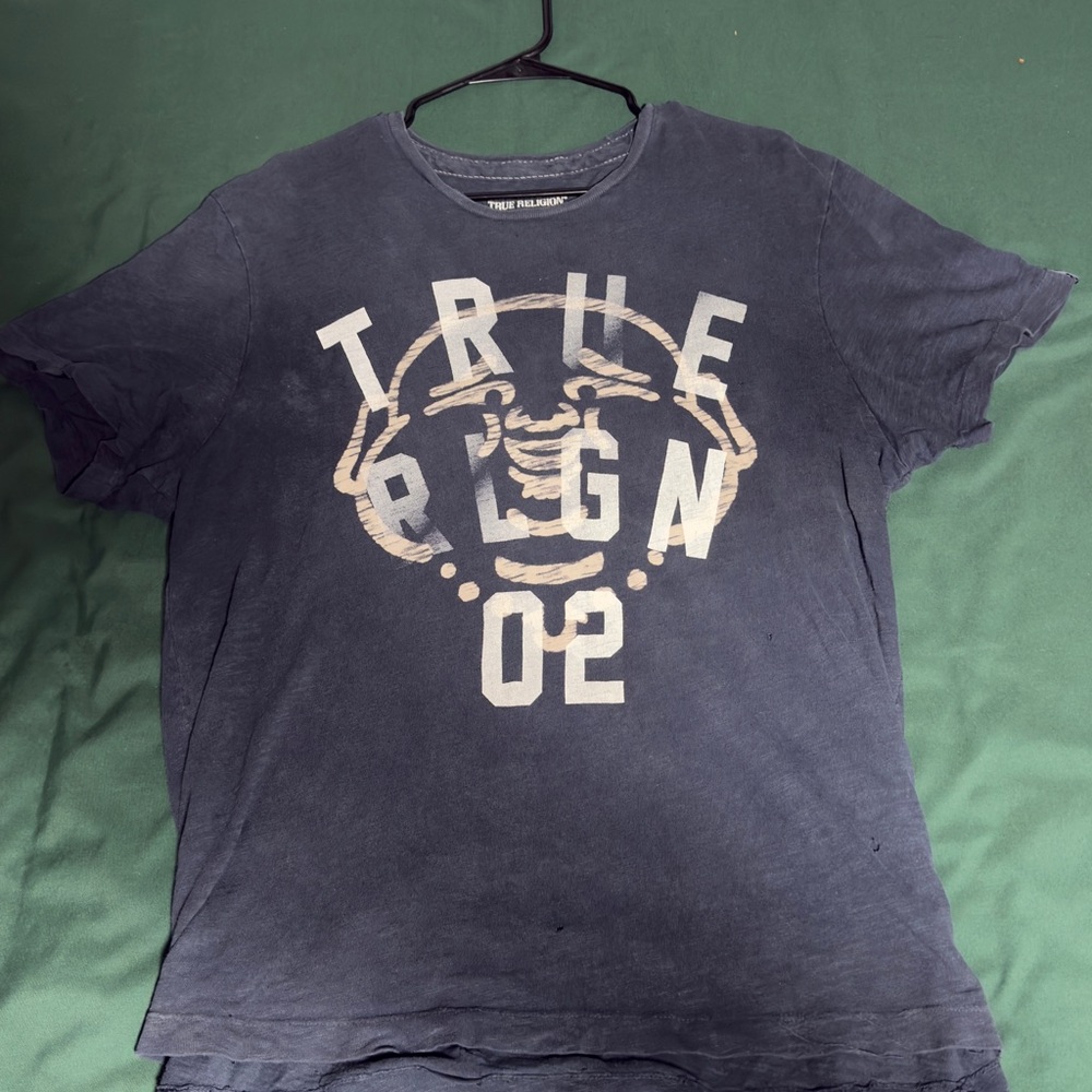 True Religion Men's Dark Blue Graphic Tee